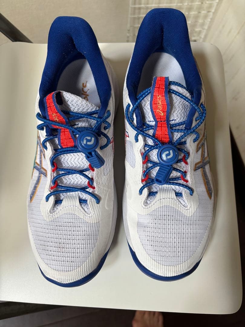 ASICS バレーボールシューズ ホワイト/ブルー/レッド