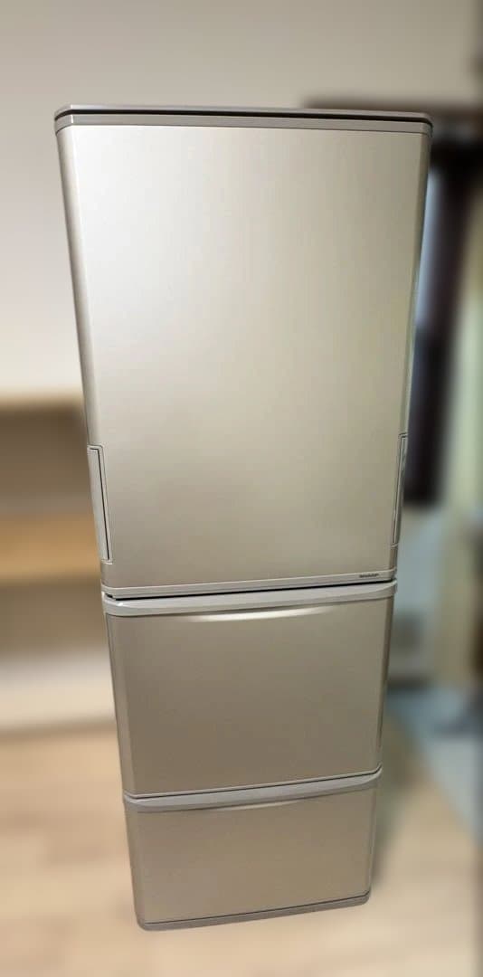シャープ　3ドア冷蔵庫　350L ゴールド　2021年製