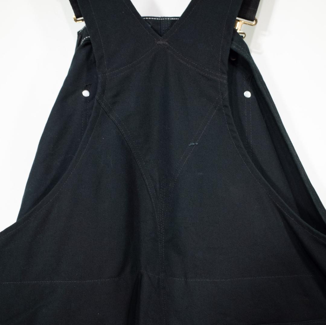 Carhartt 裏地付 ダック オーバーオール R02 46×28 ブラック