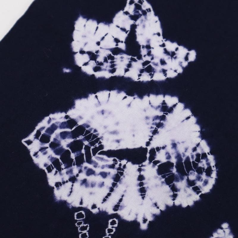 《新品◆しぼり＊浴衣■長尺◆あじさいの花模様◆濃紺◆木綿着物◆UA8-14》