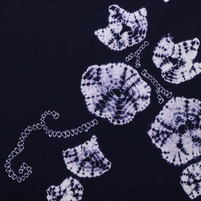 《新品◆しぼり＊浴衣■長尺◆あじさいの花模様◆濃紺◆木綿着物◆UA8-14》