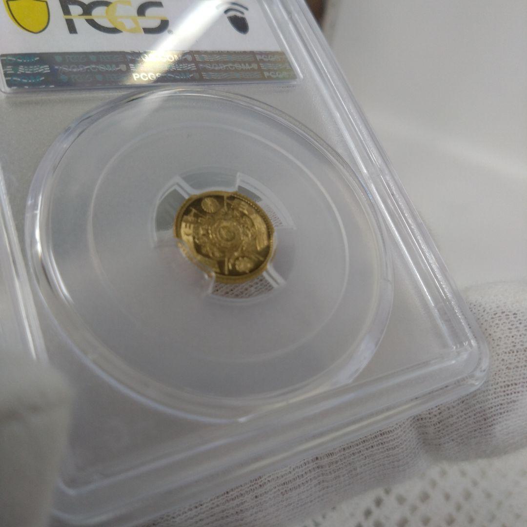 美品【PCGS-MS64】旧一圓金貨　後期 明治四年（1871年）