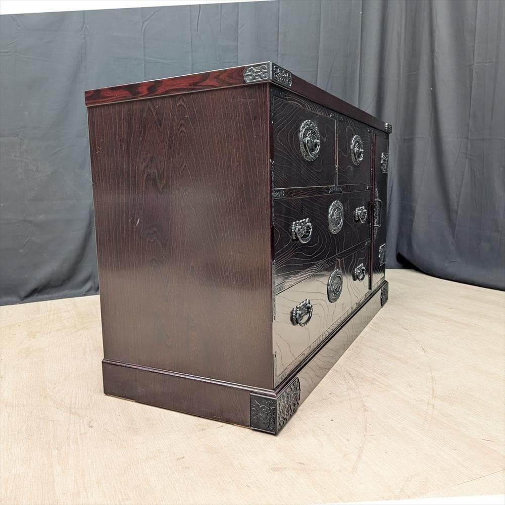 三舟木工　ケヤキ　整理箪笥　リビングチェスト　タンス　箪笥　たんす　チェスト