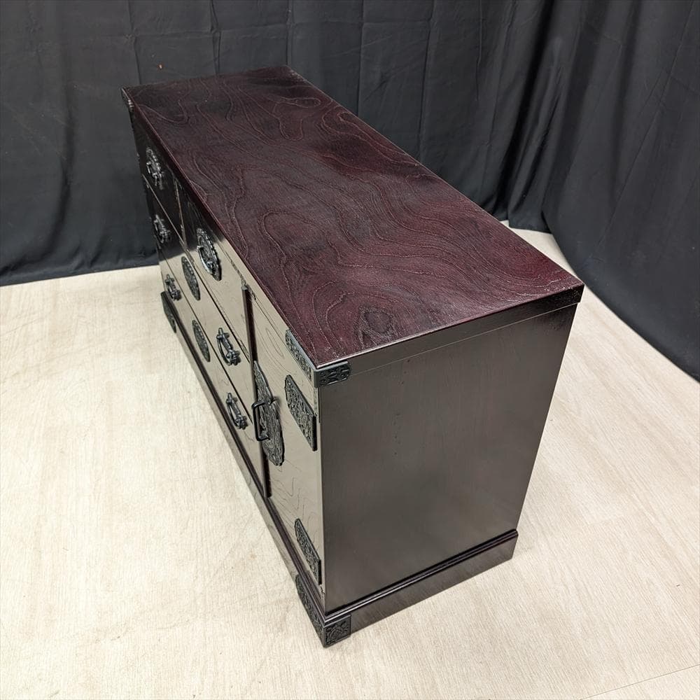 三舟木工　ケヤキ　整理箪笥　リビングチェスト　タンス　箪笥　たんす　チェスト