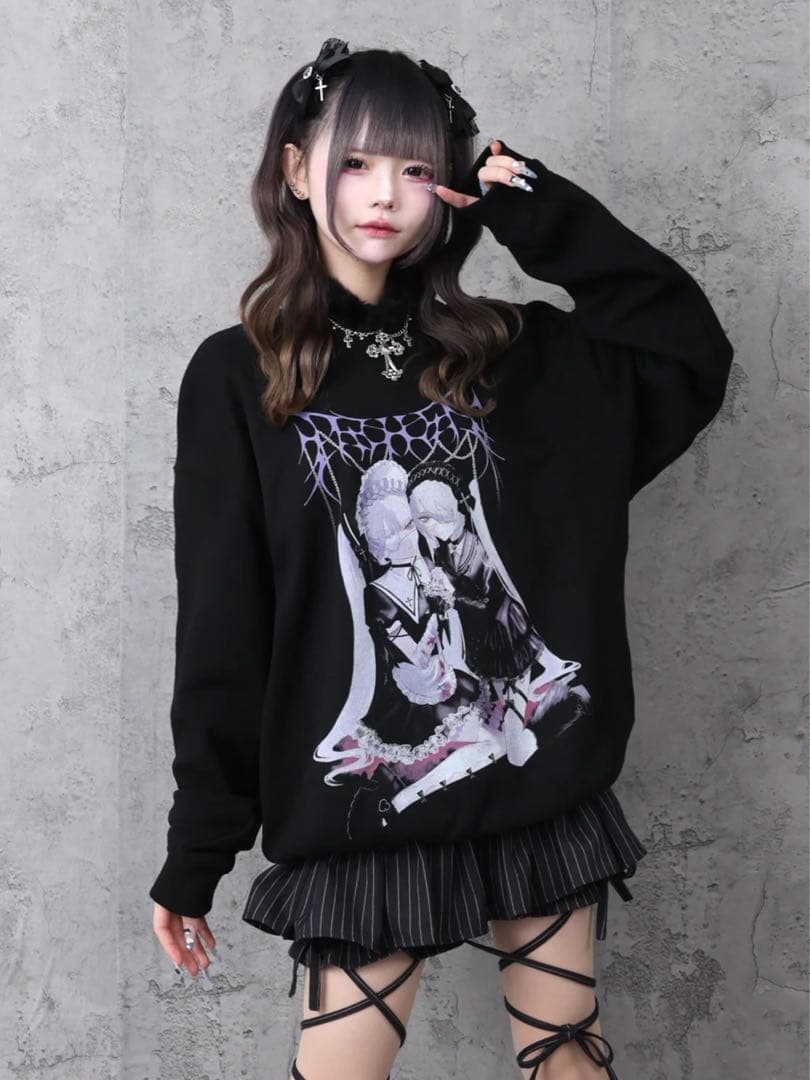 アミリージュ Brokenプリントスウェット