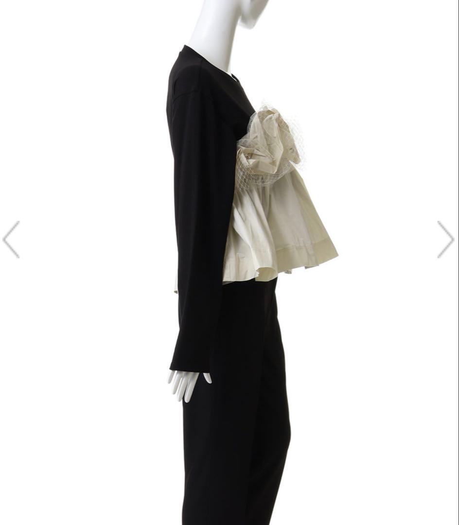 maison special⚫︎Mixed Fabric Frill Tops