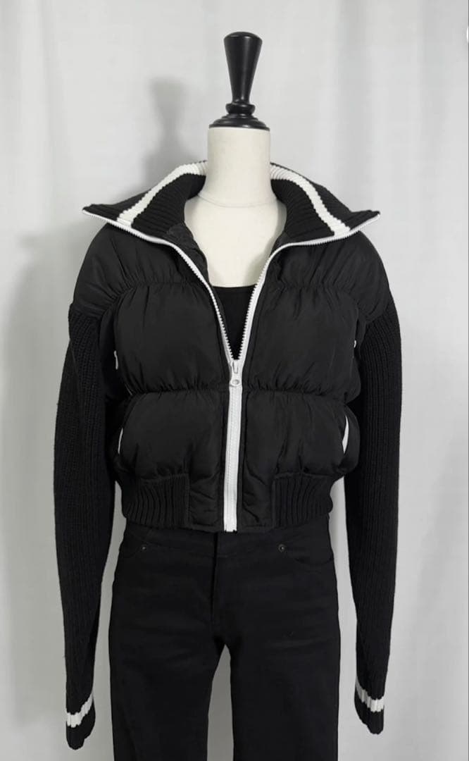 DIANTE アクセントカラーニットドッキングブルゾン