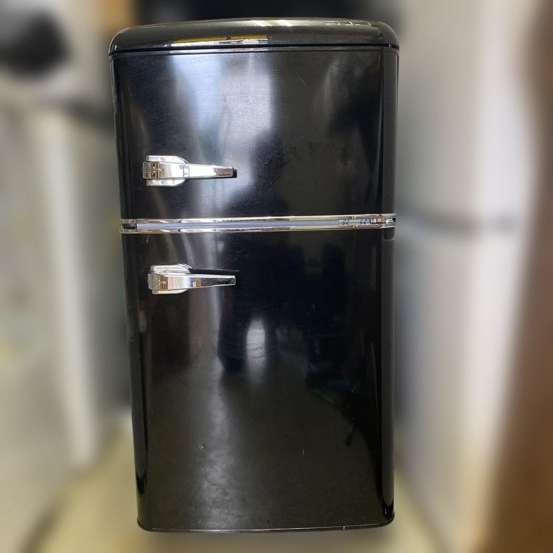 美品 2024年製 レトロな冷蔵冷凍庫 81L