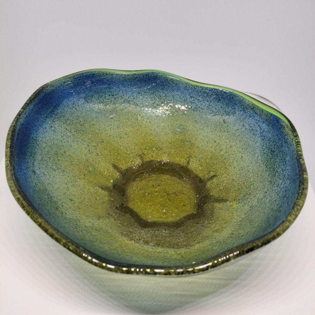 稲嶺盛吉さんの波型ガラス皿3点セット