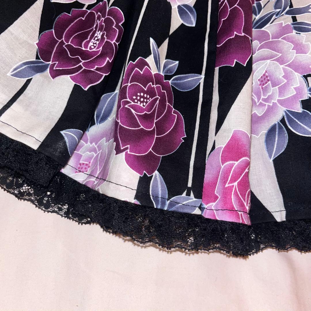 浴衣ドレス 姫ギャル 大人 紫