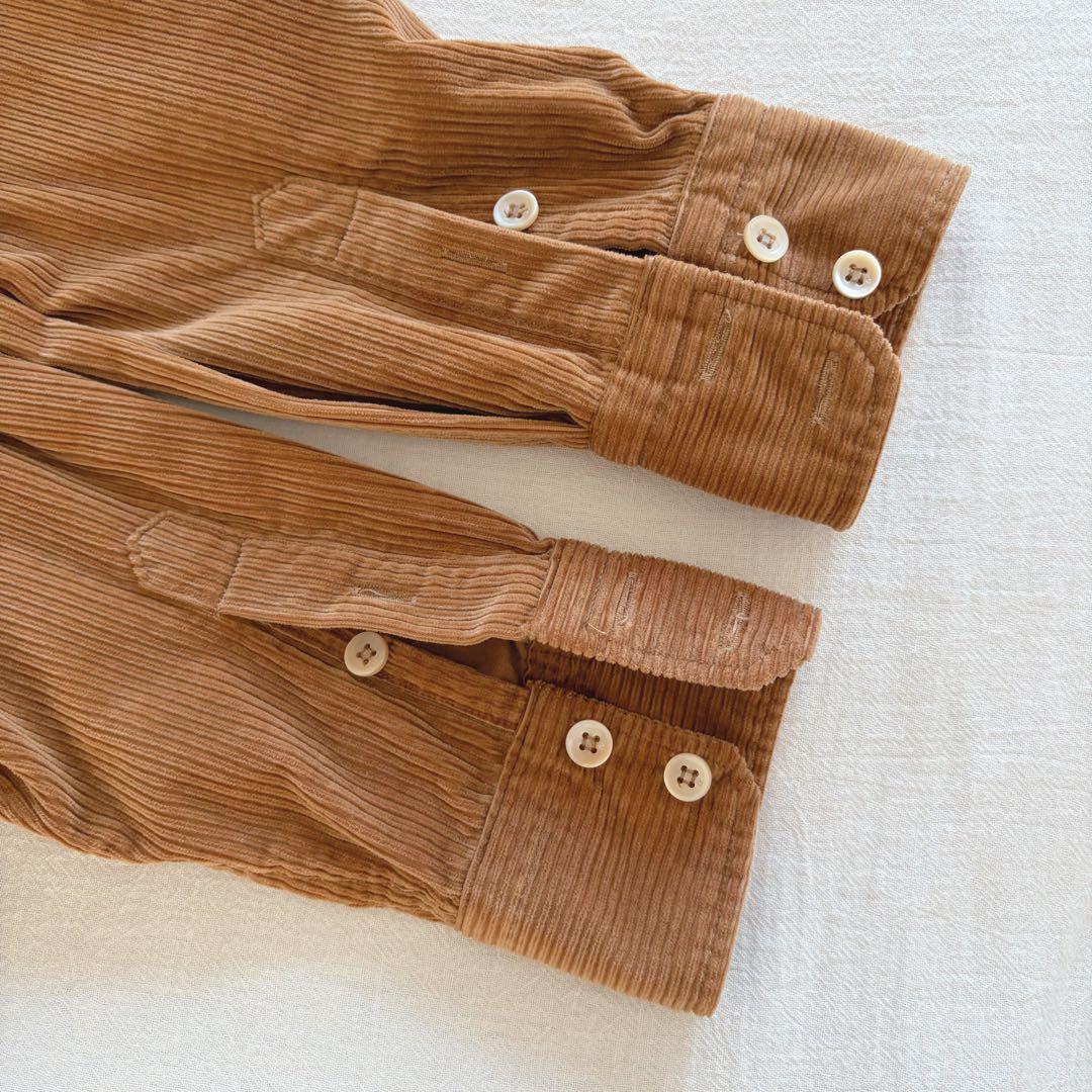 45R ▲∴☻ シャツコーデュロイのビッグシャツドレス ワンピース 定価5.3万