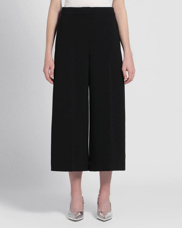 Theory 24SS ウォッシャブル ワイド クロップド パンツ 黒