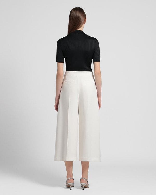 Theory 24SS ウォッシャブル ワイド クロップド パンツ 黒