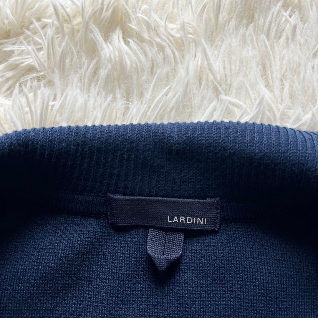 <極美品>LARDINI 新ロゴ ネイビー コットン ジャケット サイズM相当