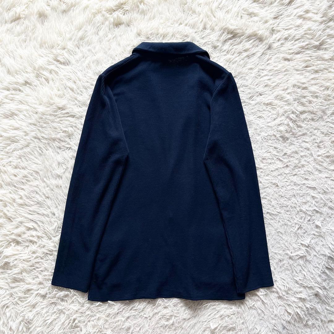 <極美品>LARDINI 新ロゴ ネイビー コットン ジャケット サイズM相当