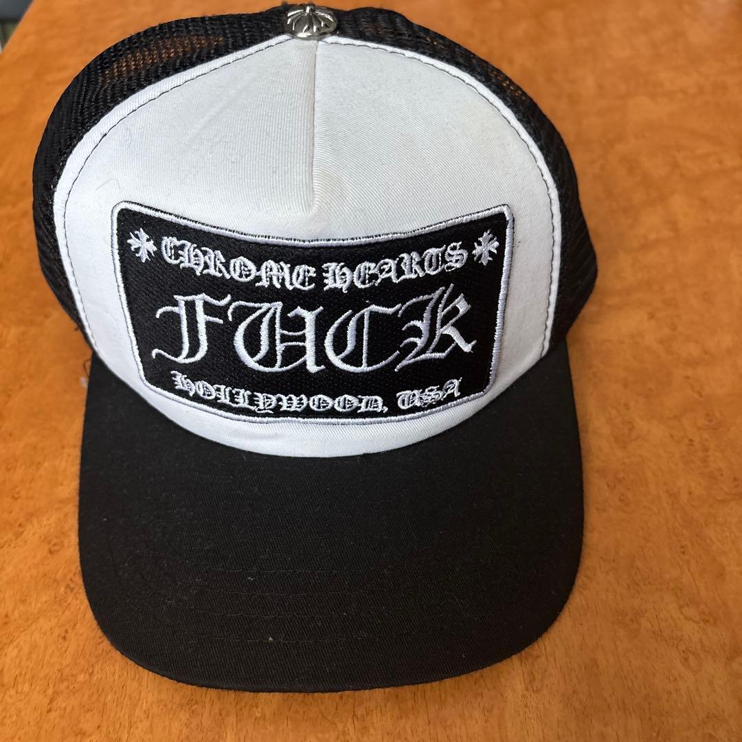 CHROME HEARTS メッシュキャップ ブラック/ホワイト