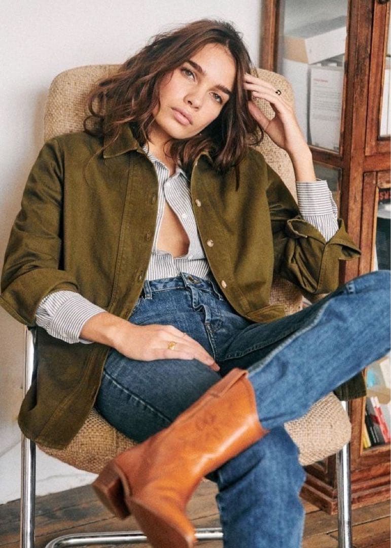 Sezane Will ジャケット カーキ コットン セザンヌ