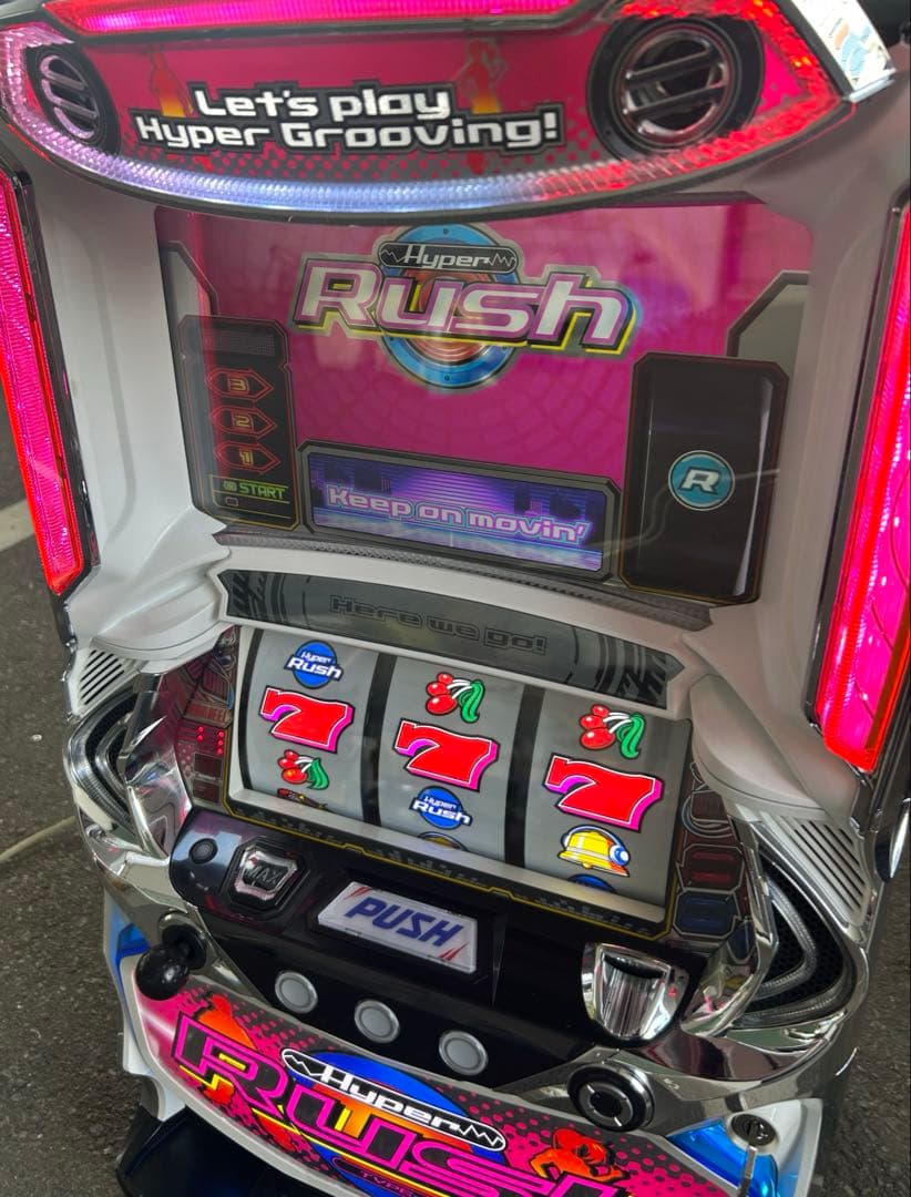 パチスロ 実機　SハイパーラッシュSLC8 家庭用改造済み　送料込み