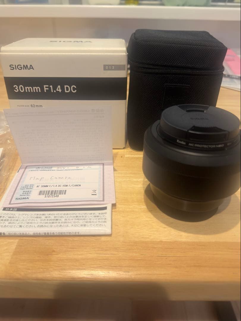 SIGMA 30mm F1.4 DC レンズプロテクター付Canon用