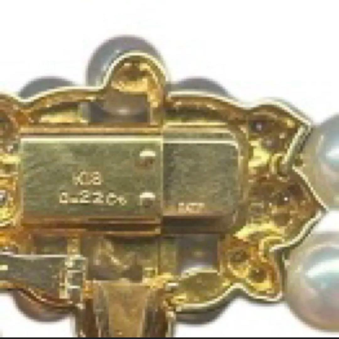 K18 パール　2連　ネックレス　鑑別書付