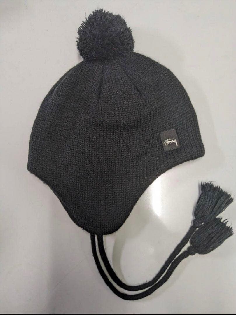 古*】様 OLD STUSSY 耳当て ボンボンニット帽