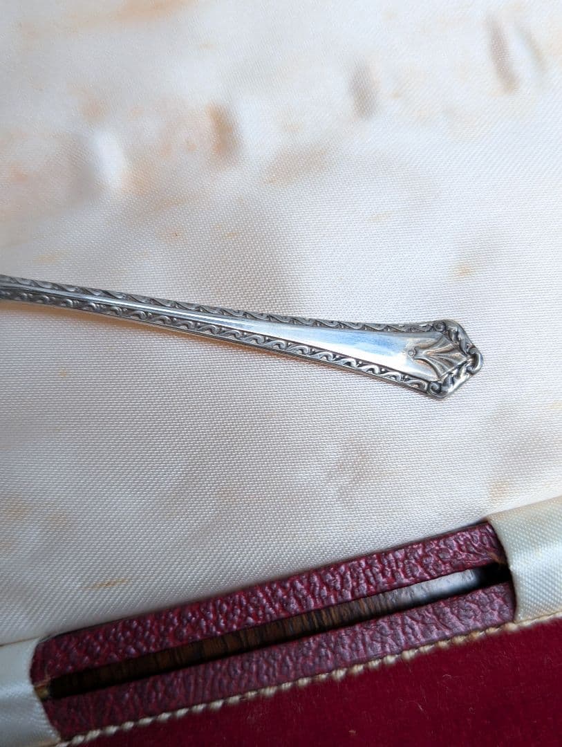 イギリスアンティーク 純銀製ティースプーンセット １９６８年シェフィールド刻印