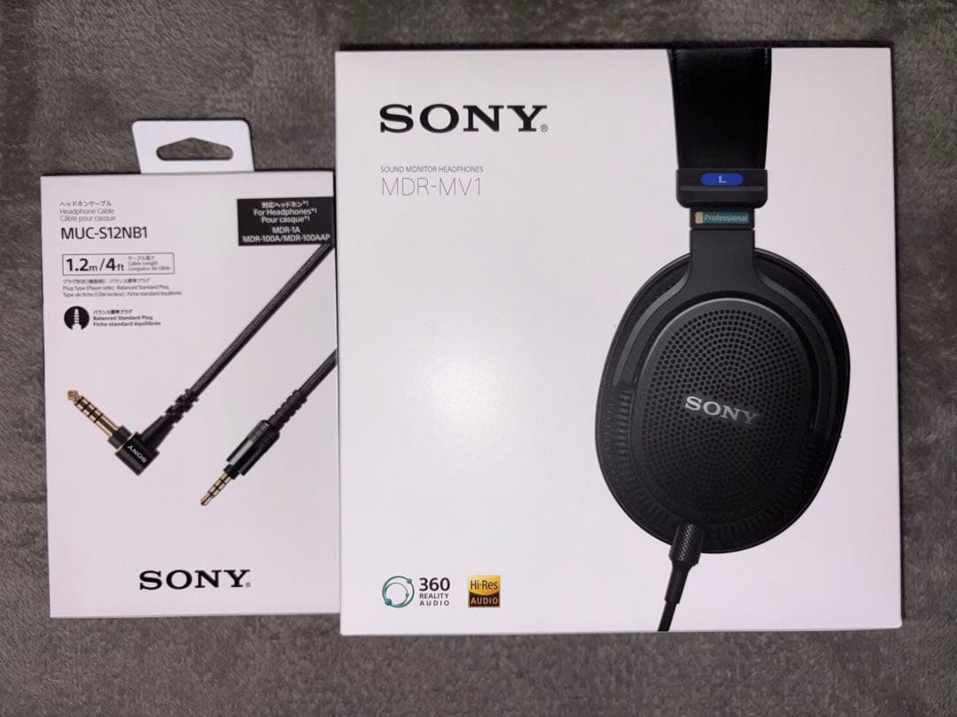 SONY MDR-MV1 有線ヘッドホン バランス接続ケーブル付き