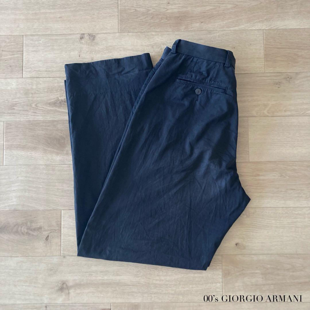 00’s GIORGIO ARMANI トラウザーズ コットンラバー チノ