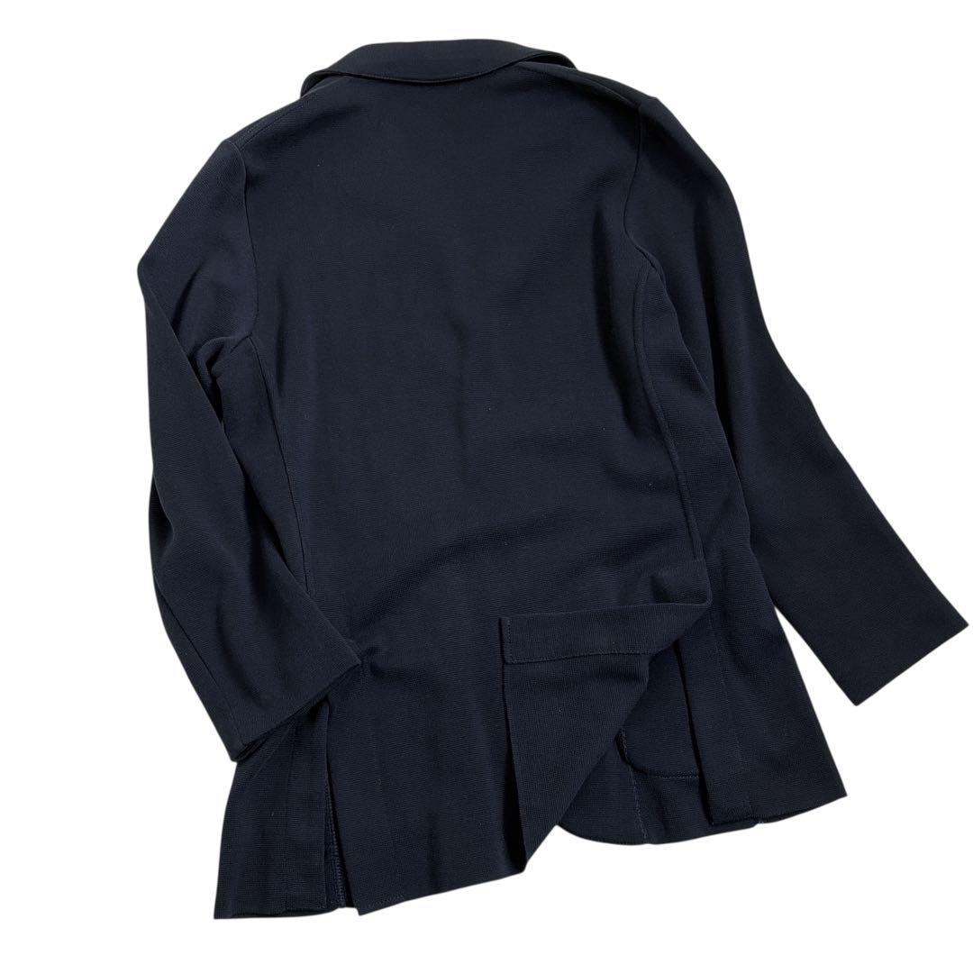 美品 ラルディーニ ニットジャケット XS ネイビー ブートニエール付 現行タグ