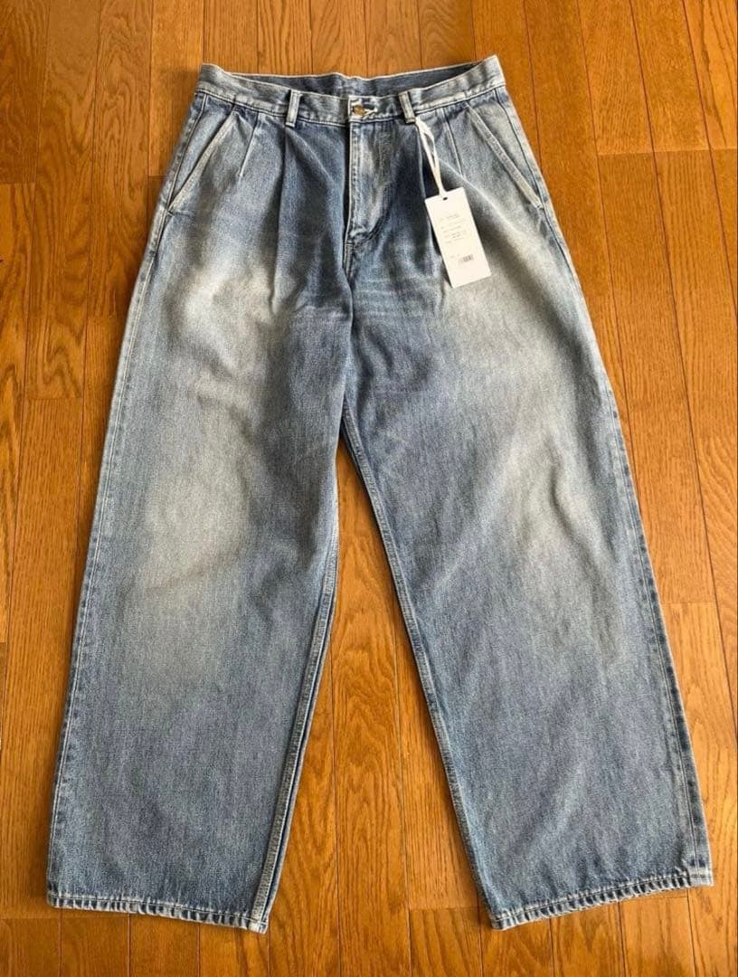 パンツ Graphpaper Selvage Denim Two Tuck Pants