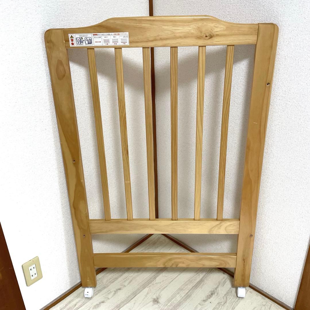 付属品完備 KATOJI ハイシートベビーベッド ナチュラル 02020