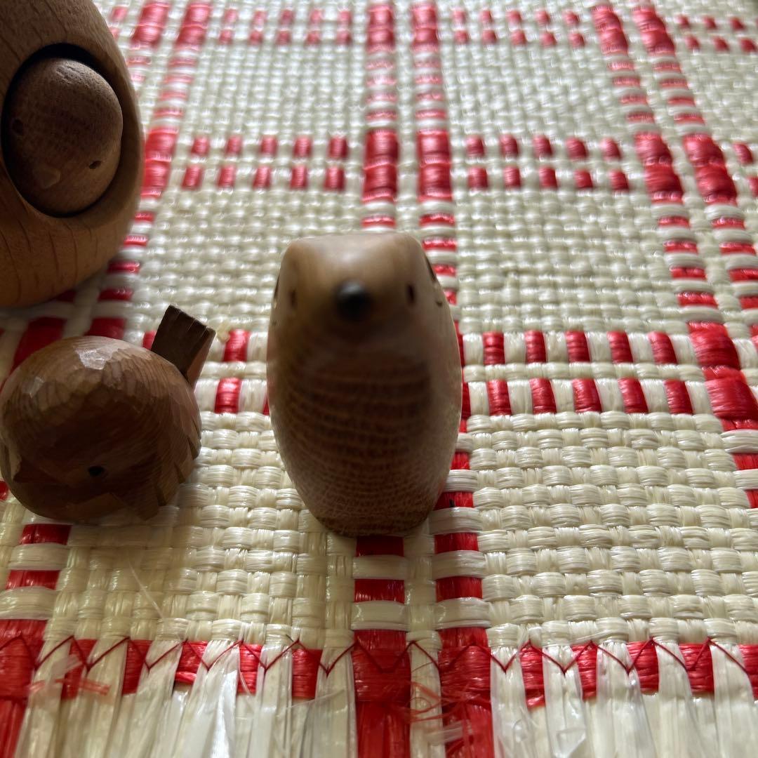 値下げしました！太田久幸 卵ヒヨコ ウッドクラフト　すずめ　木製文鎮うさぎ