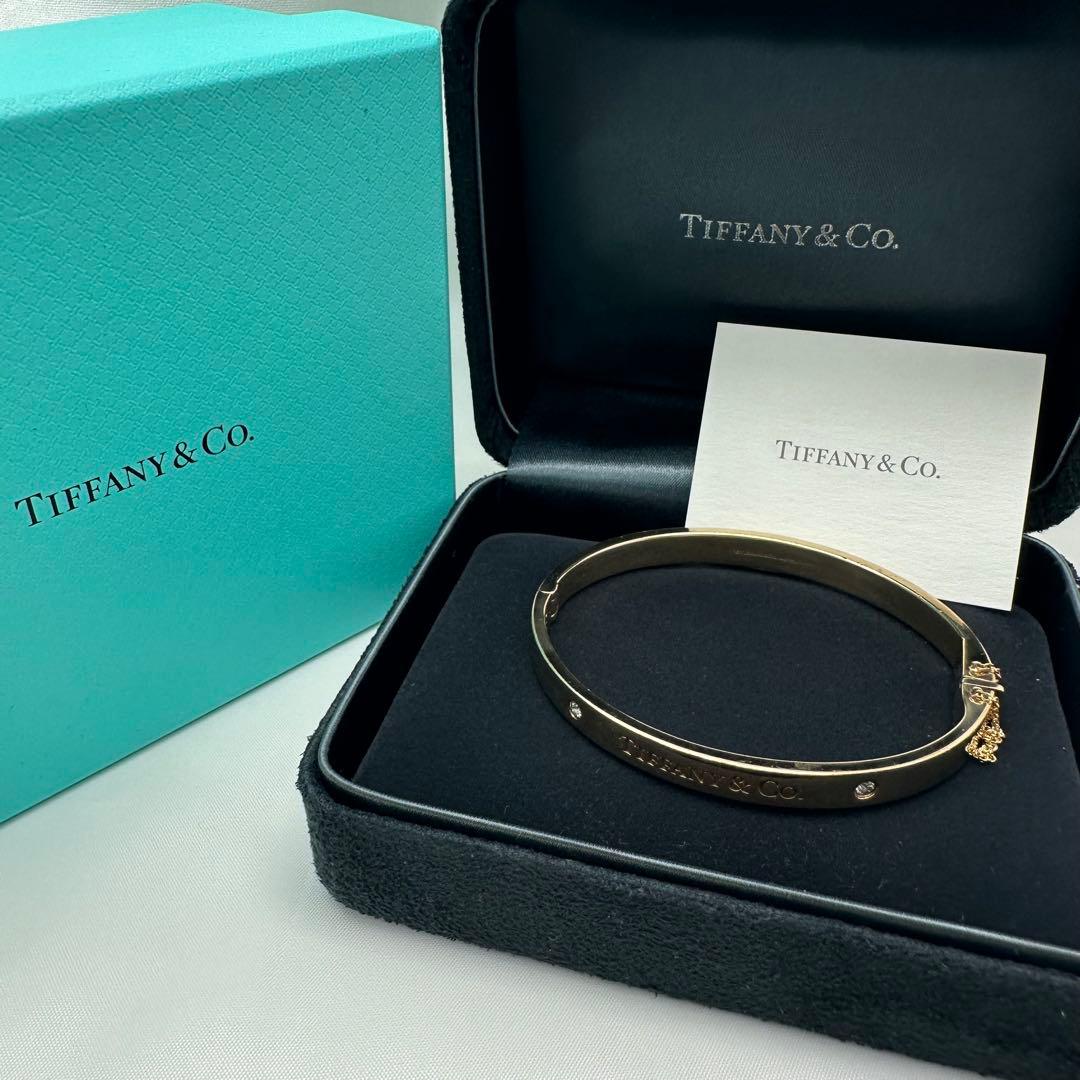 ティファニー TIFFANY&Co. 2P ダイヤ バングル ゴールド K18