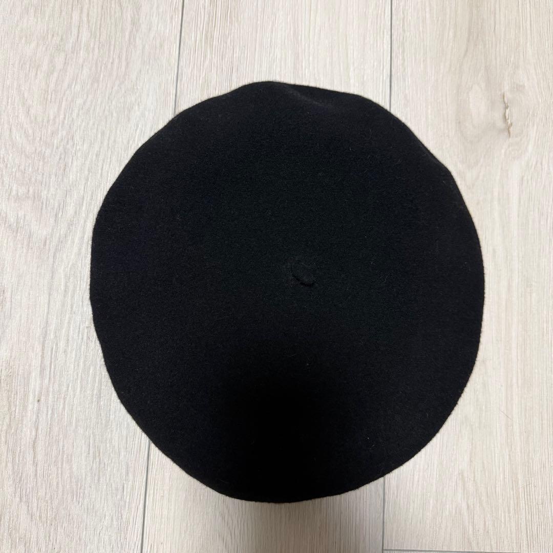 SAINT LAURENT PARIS サンローラン ブラック ベレー帽 57