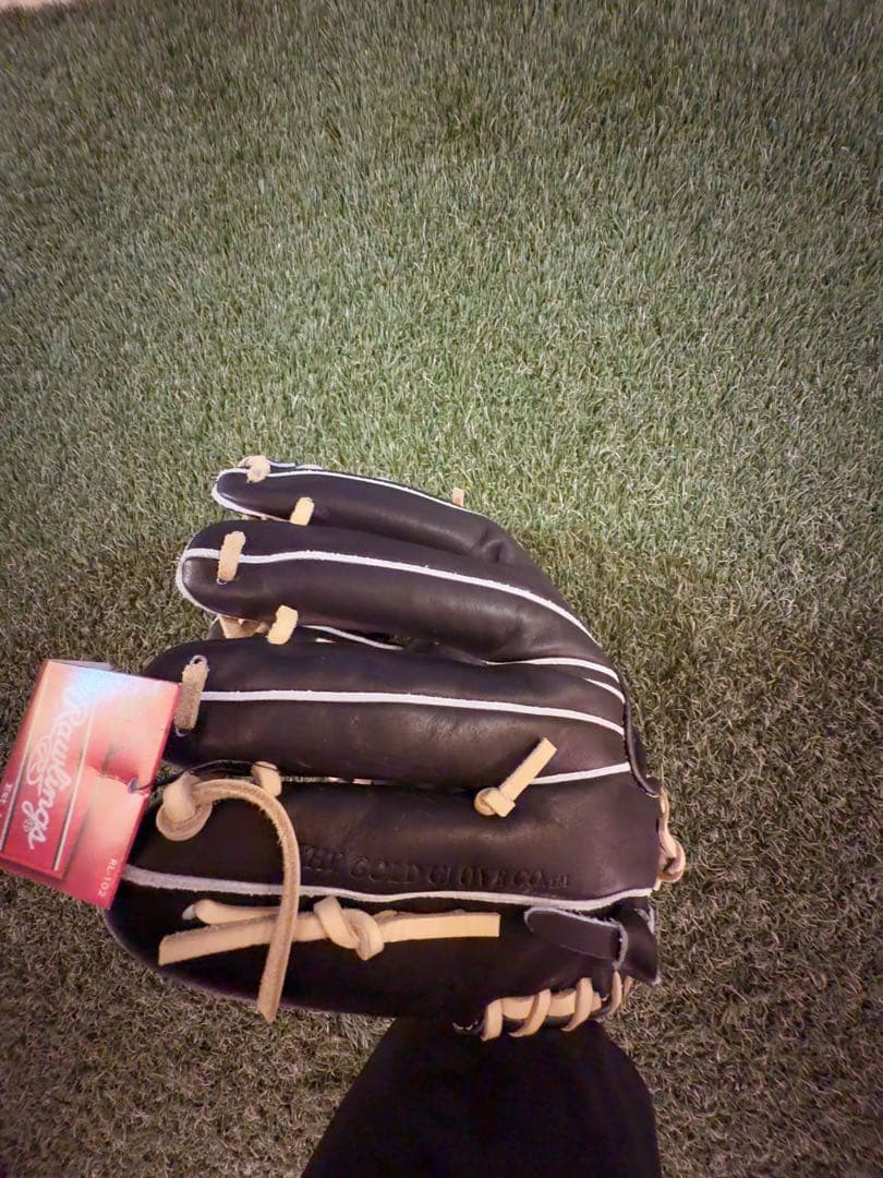 太*宮様 Rawlings 軟式グローブ 黒/ベージュ