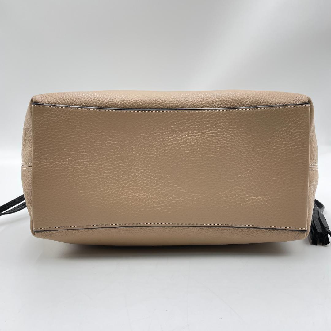 美品 COACH ショルダーバッグ レザー ベージュ 馬車柄 肩掛け CA165