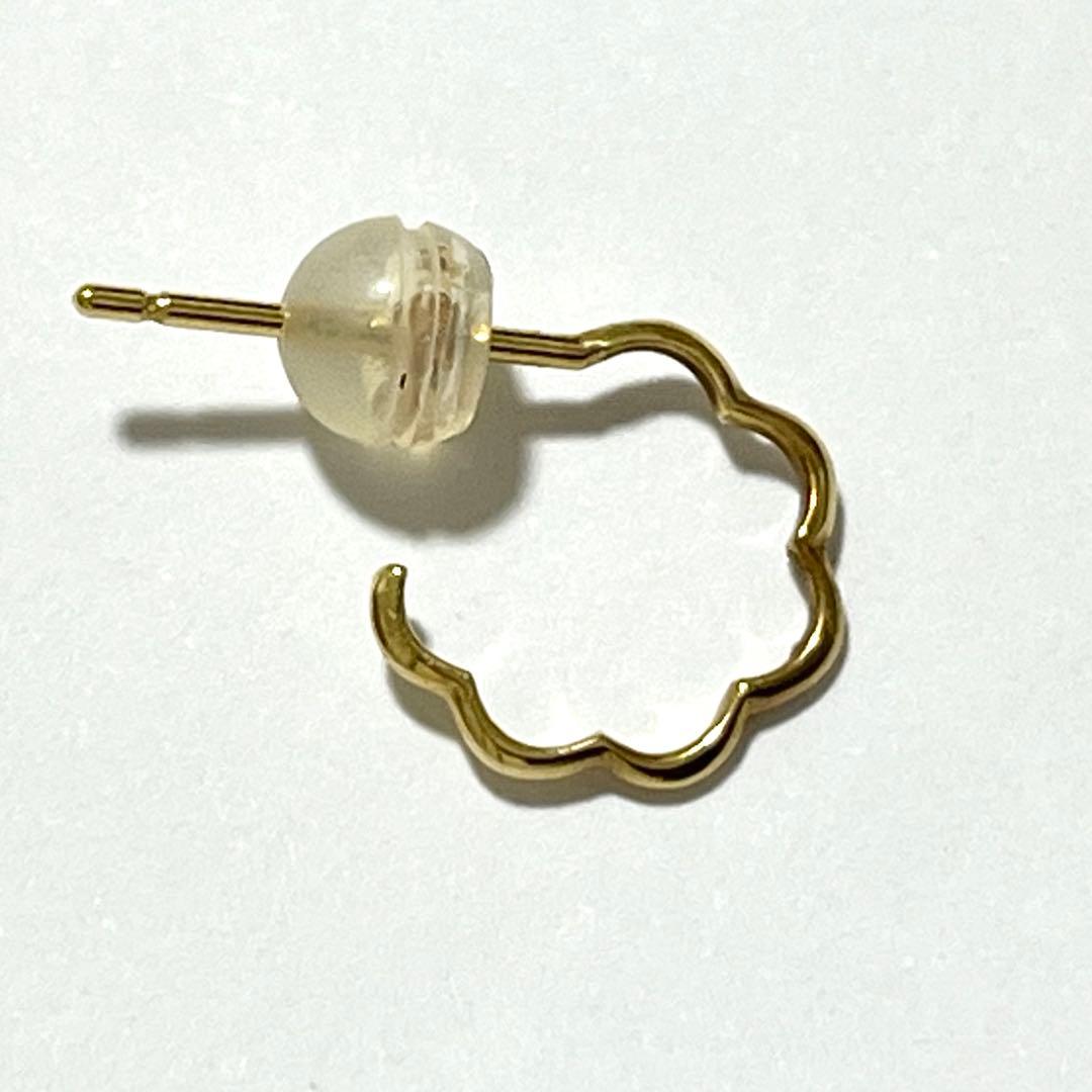 e.m. なみなみ ハーフフープ ピアス K18 生産終了品 イーエム