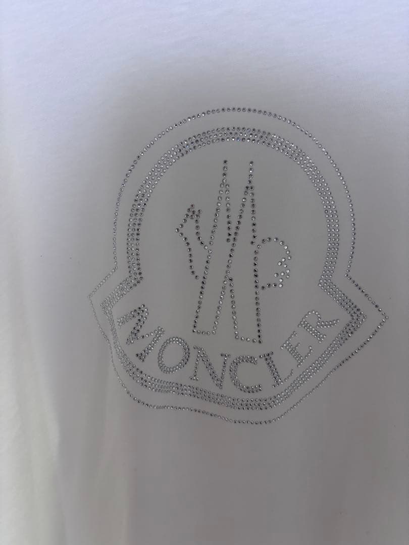 MONCLER ホワイト ロゴ Tシャツ