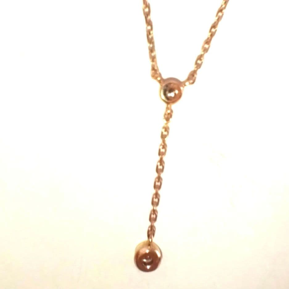 【美品】4℃　k18 Y字型　ダイヤモンドネックレス