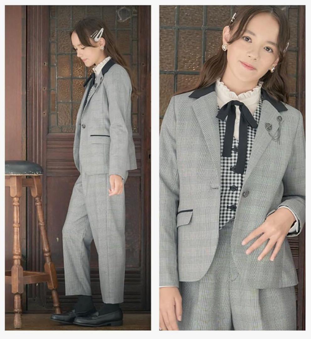 美品♪arisana アリサナ セットアップ パンツスーツ チェック 150