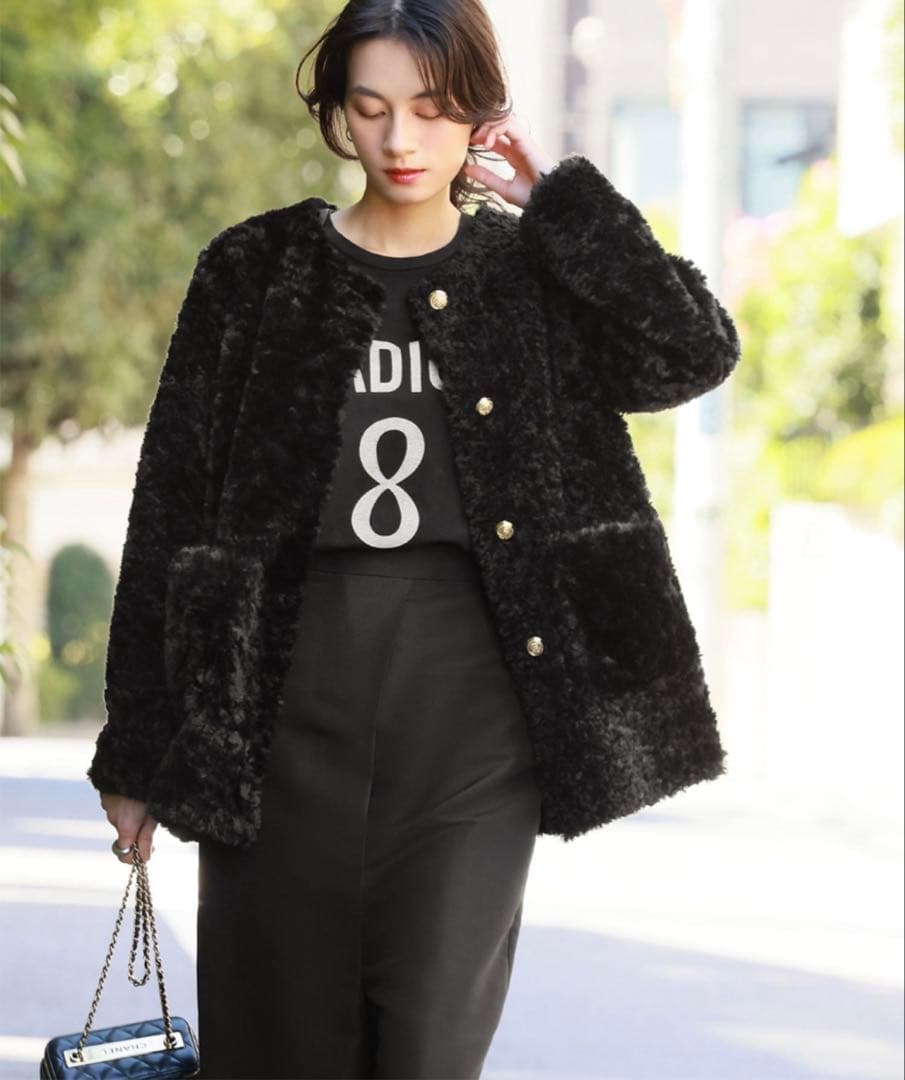 ELFRANK フェイクノーカラージャケット