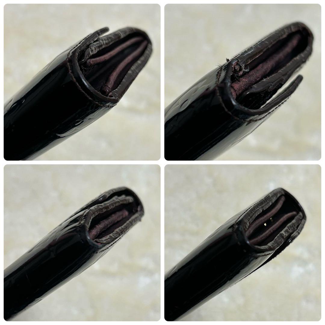 ルイヴィトン長財布ポルトフォイユサラヴェルニモノグラムレザーボルドーM91521