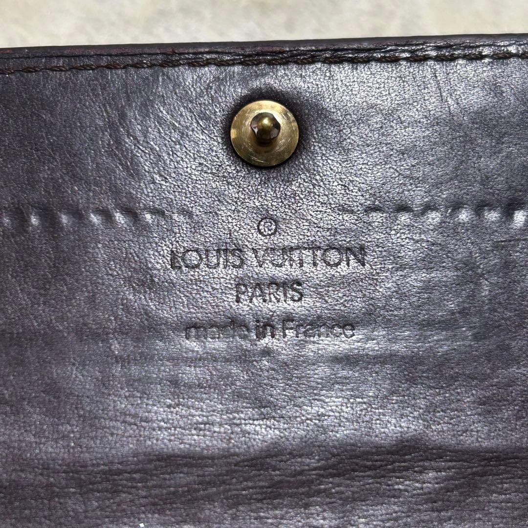 ルイヴィトン長財布ポルトフォイユサラヴェルニモノグラムレザーボルドーM91521