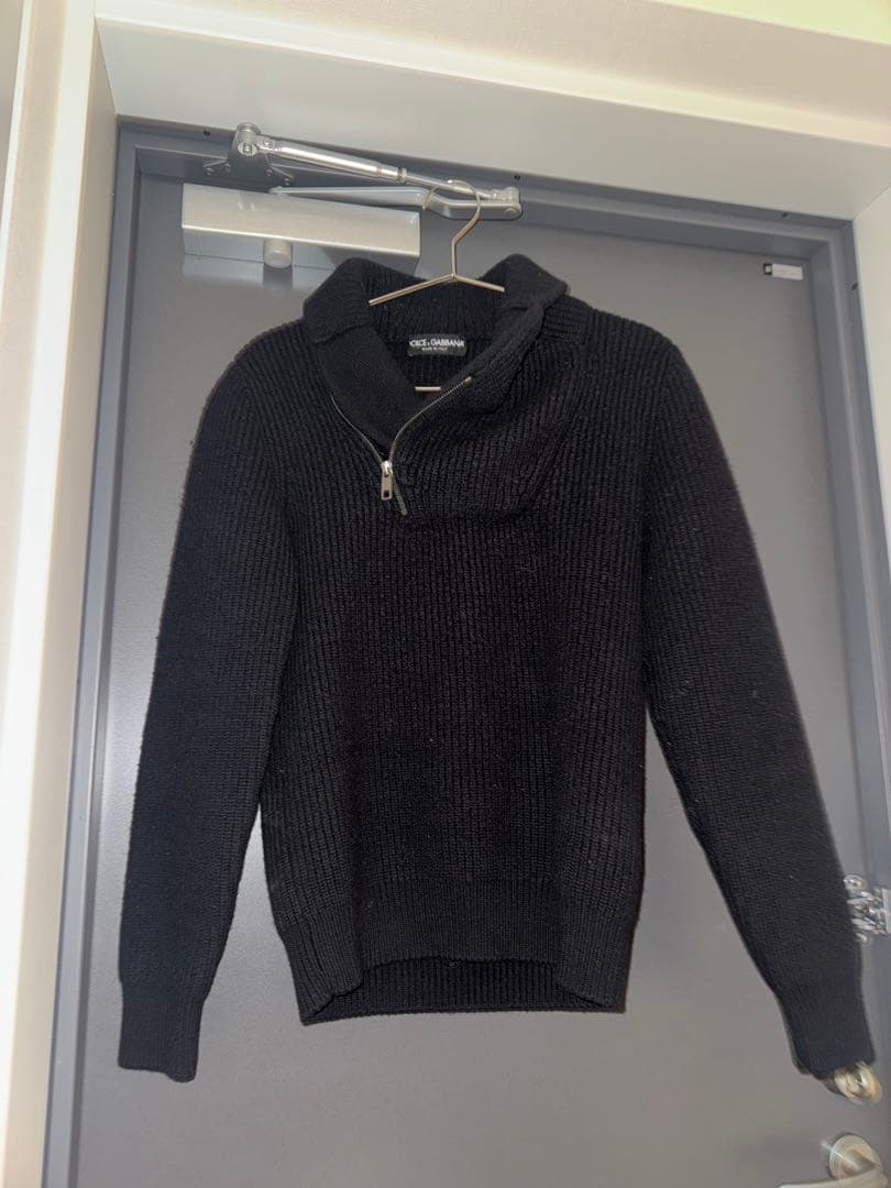 Dolce & Gabbana archiveハーフジップリブニットセーター