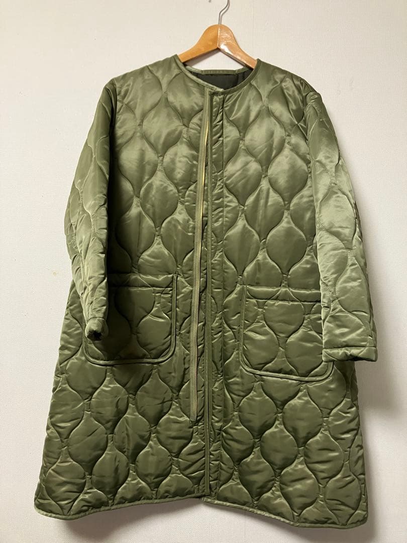 M*O様 トラドィショナルウェザーウェアノーカラーロングジャケット カーキ36サ