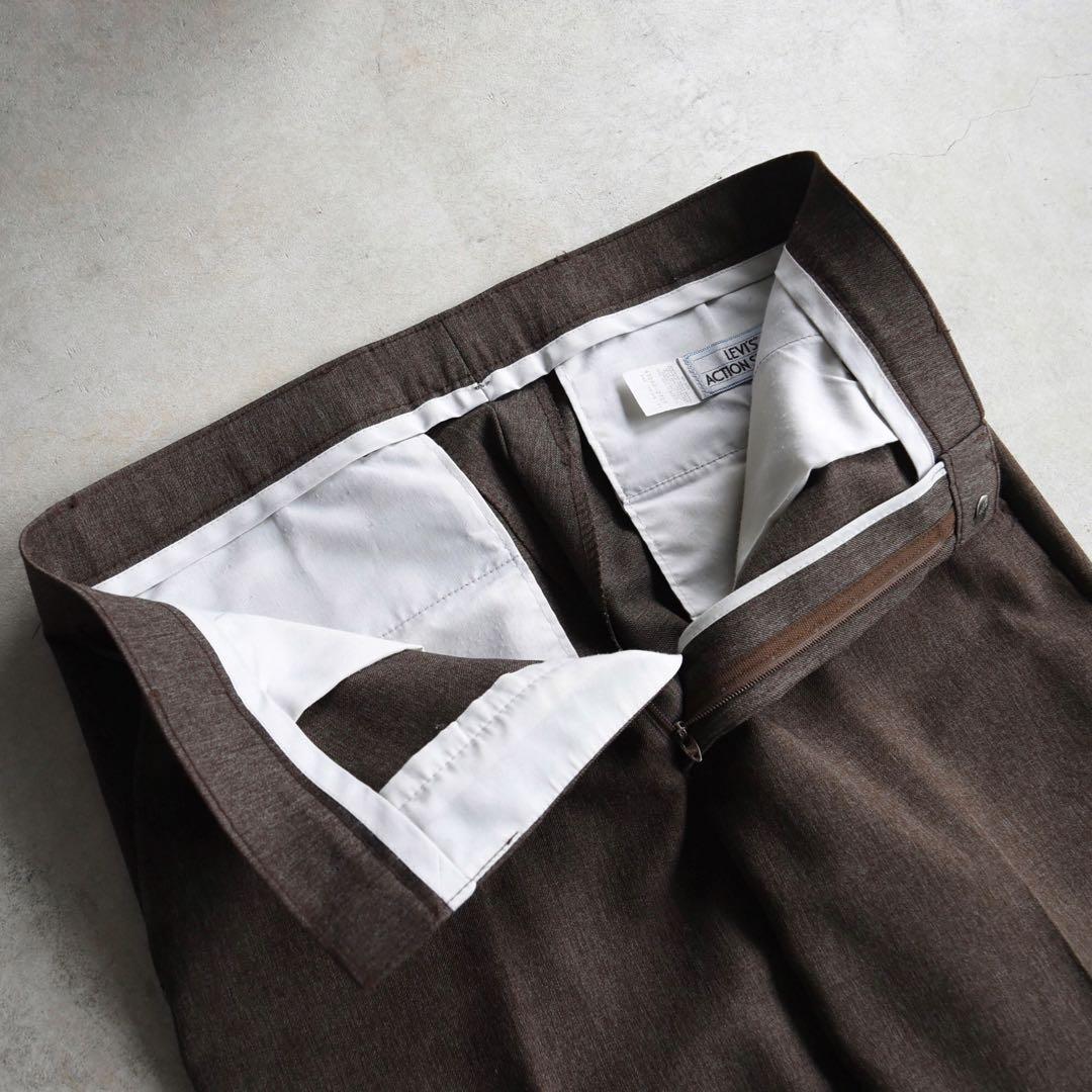 90s リーバイス アクションスラックス ダークブラウン W32 L31 OVY