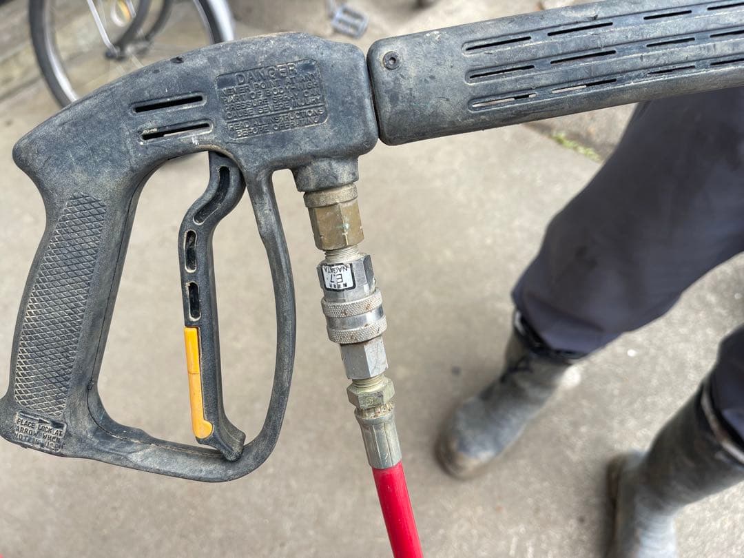 ＜中古未整備現状品＞　高圧洗浄機本体 ガソリンエンジン（クボタ）