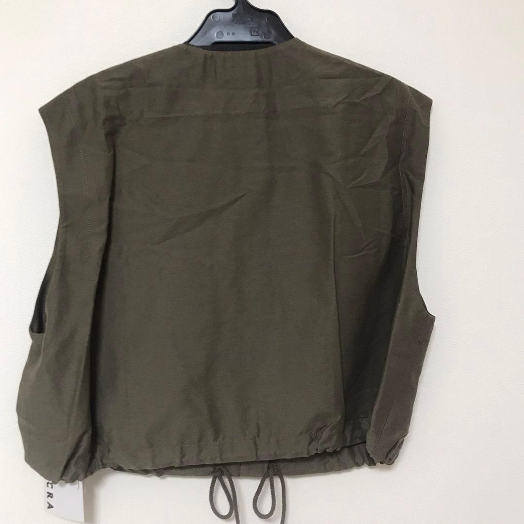 ヤマダヤSACRA オリーブ色 ノースリーブベスト サイズ38