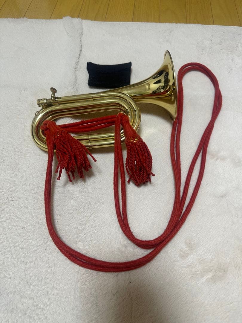 信号ラッパ　下倉楽器　ゴールド ケース付き