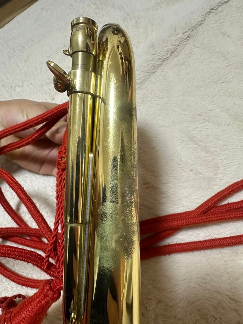 信号ラッパ　下倉楽器　ゴールド ケース付き